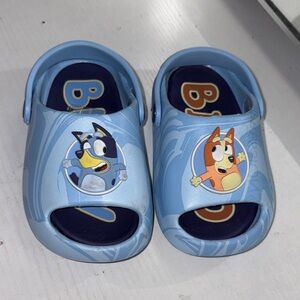 Kids Cartoon Character Blue Slippers